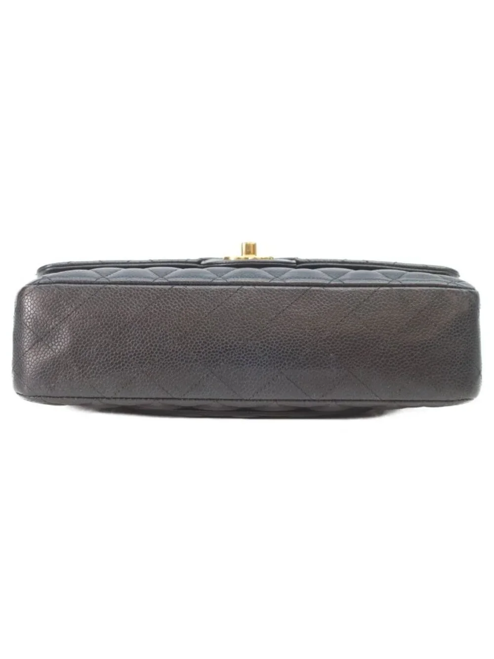 Chanel Black Caviar Gold Quilted 25 Shoulder Bag